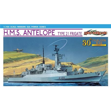 Dragon 7122 H.M.S. Antelope Type 21 Frigate  1/700