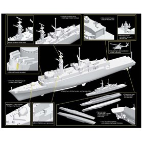 Dragon 7122 H.M.S. Antelope Type 21 Frigate  1/700