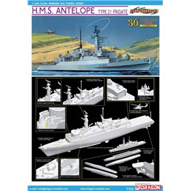 Dragon 7122 H.M.S. Antelope Type 21 Frigate  1/700