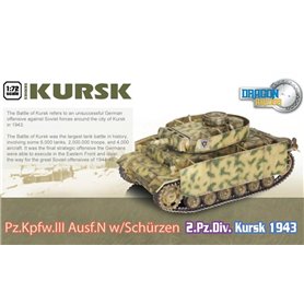 Dragon Armor 1:72 Pz.Kpfw.III Ausf.N w/Schurzen - 2.Pz.Div. - Kursk 1943