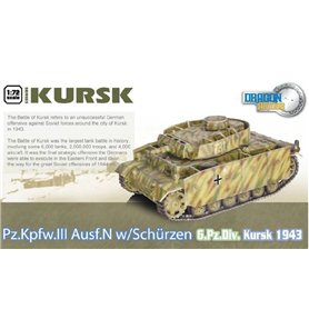 Dragon Armor 1:72 Pz.Kpfw.III Ausf.N w/Schurzen - 6 Pz.Div. - Kursk 1943