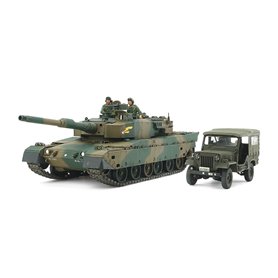 Tamiya 1:35 JGSDF Type 90 Tank i Type 73 LIGHT-TRUCK