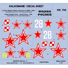 Weikert 1:72 Decals for Ilyushin Il-2M3 - POLISH ARMY - 3 Aviation Assault Regiment - pt.2 