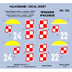 Weikert 1:72 Decals for Ilyushin Il-2M3 - POLISH ARMY - 6 Aviation Assault Regiment 