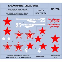 Weikert 1:72 Decals for Ilyushin Il-2M3 - POLISH ARMY - 198 and 237 Aviation Assault Division 