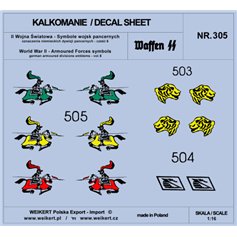 Weikert 1:16 Decals Marks of German armored divisions - vol.5
