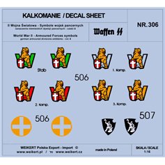 Weikert 1:16 Decals Marks of German armored divisions - vol.6