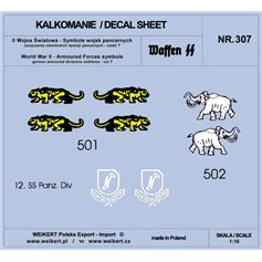 Weikert 1:16 Decals Marks of German armored divisions - vol.7