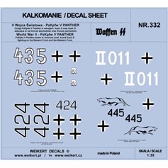Weikert 1:35 Decals for Pz.Kpfw.V Panther Ausf.A / Ausf.D - east and west front