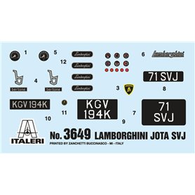 Italeri 3649 1/24 Lamborgini Miura SVJ