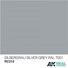 AK Real Colors RC210 Silbergrau -Silver Grey RAL 7001 10ml