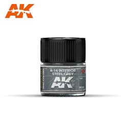 AK Interactive REAL COLORS RC319 A-14 Interior Steel Grey - 10ml