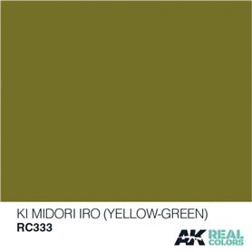 AK Interactive REAL COLORS RC333 Ki Midori Iro - Yellow-Green - 10ml