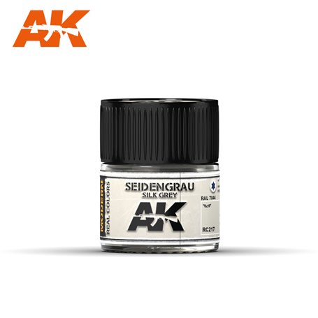 AK Interactive REAL COLORS RC217 Seidengrau - Silk Grey - RAL 7044 - 10ml