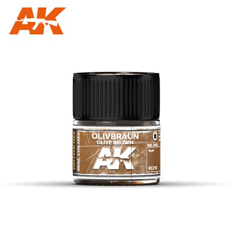 AK Interactive REAL COLORS RC218 Olive Braun - Olive Brown - RAL 8008 - 10ml