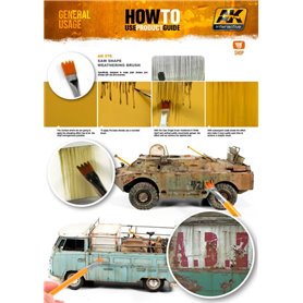 AK Interactive AK576 PĘDZELEK Weathering Brush Saw Shape