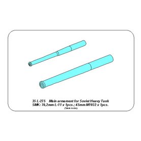 ABER 1:35 Zestaw uzbrojenia: 1 x 76mm, 1 x 45mm do SMK
