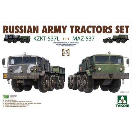 Takom 5003 Rus. Tractors KZKT-537L & MAZ-537  1+1