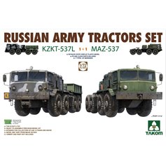 Takom 1:72 RUSSIAN ARMY TRACTORS SET: KZKT-537L i MAZ-537