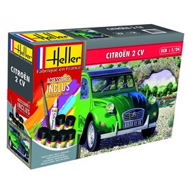 Heller 56765 Starter Set - Citroen 2 CV 1/24