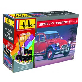 Heller 1:24 Citroen 2 CV Charleston - STARTER SET - z farbami