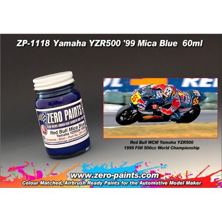 Zero Paints 1118 Yamaha YZR500 1999 Red Bull Blue