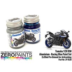 Zero Paints 1528 YZR R1M Aluminium and Racing Blue - 2x30ml