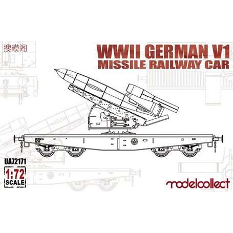 Modelcollect UA72171  Ger. V1 Missile Railway Car
