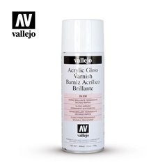 Vallejo ACRYLIC GLOSS VARNISH - Lakier akrylowy w sprayu - BŁYSZCZĄCY - 400ml