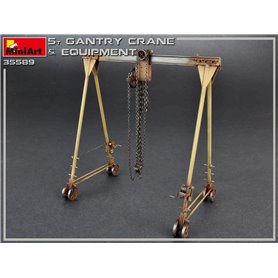 Mini Art 35589 5 Ton Gantry Crane& Equipment