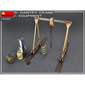 Mini Art 35589 5 Ton Gantry Crane& Equipment