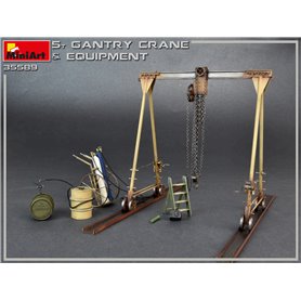 Mini Art 35589 5 Ton Gantry Crane& Equipment