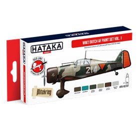Hataka AS107 RED-LINE Zestaw farb WW2 Dutch AF - cz.1