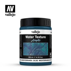 Vallejo WATER TEXTURE - MEDITERRANEAN BLUE - błękit śródziemnomorski - 200ml