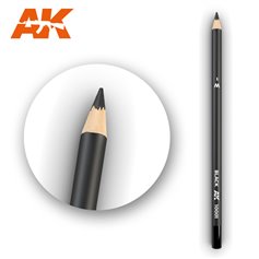 AK Interactive WATERCOLOR PENCIL - ołówek do weatheringu - BLACK