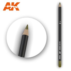 AK Interactive WATERCOLOR PENCIL - ołówek do weatheringu - OLIVE GREEN