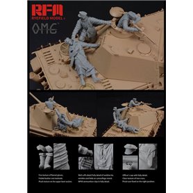 RFM 1:35 Figurki INJURED dla Pz.Kpfw.V Panther Ausf.G późna wersja | 3 figurki |