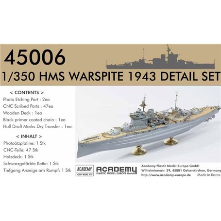 Academy 45006 Detail Set Warspite 1/350