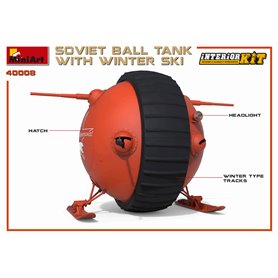 Mini Art 40008 Soviet BallTank w/winter ski w/int.