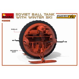 Mini Art 40008 Soviet BallTank w/winter ski w/int.