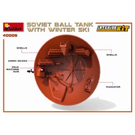 Mini Art 40008 Soviet BallTank w/winter ski w/int.