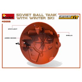 Mini Art 40008 Soviet BallTank w/winter ski w/int.