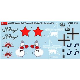 Mini Art 40008 Soviet BallTank w/winter ski w/int.
