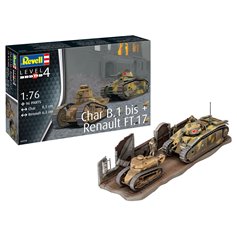 Revell 1:76 Char B.1 Bis and Renault FT.17