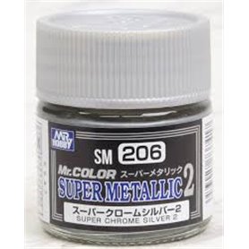Mr.Color SUPER METALLIC SM-206 Super Chrome Silver 2 - METALICZNY - 10ml