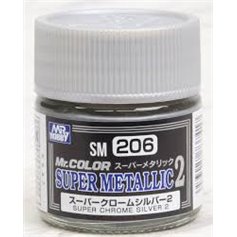Mr.Color SM-206 SUPER METALLIC Super Chrome Silver 2 - METALICZNY - 10ml