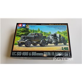 Tamiya 1:48 SS-100 HEAVY TRACTOR z działem 88mm Flak 37