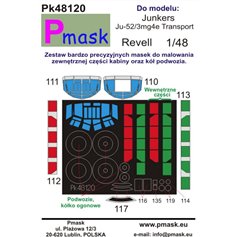 Pmask 1:48 Maski do Junkers Ju-52/3mg4e Transport dla Revell