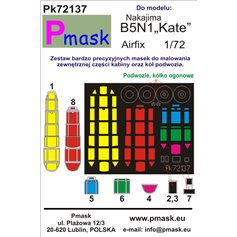 Pmask 1:72 Maski do Nakajima B5N1 Kate dla Airfix