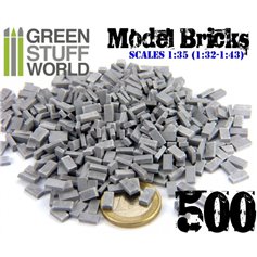 Green Stuff World MODEL BRICKS GREY - cegły - 500szt.
